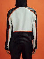 Reiss x McLaren F1 Team Peak Leather Racing Jacket