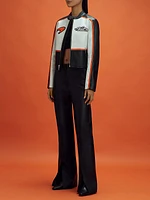 Reiss x McLaren F1 Team Peak Leather Racing Jacket