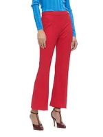 Lola High Density Crepe Stretch Cropped Flare Trousers