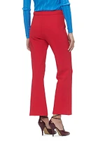 Lola High Density Crepe Stretch Cropped Flare Trousers