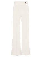 Lola High Density Crepe Stretch Cropped Flare Trousers