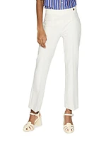 Lola High Density Crepe Stretch Cropped Flare Trousers