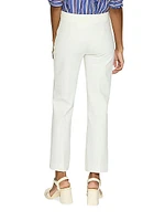 Lola High Density Crepe Stretch Cropped Flare Trousers