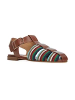 Calla Lamb Leather & Crochet Sandals