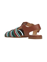 Calla Lamb Leather & Crochet Sandals