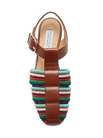 Calla Lamb Leather & Crochet Sandals