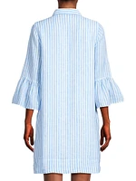 Jazmyn Stripe Linen Shirtdress