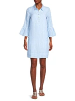 Jazmyn Stripe Linen Shirtdress