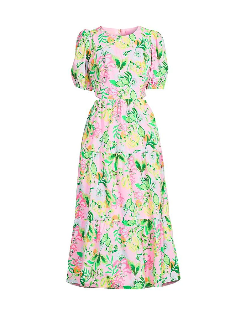 Lyssa Floral Cotton Midi-Dress