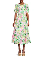 Lyssa Floral Cotton Midi-Dress