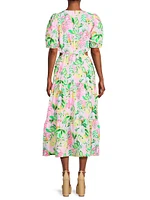 Lyssa Floral Cotton Midi-Dress