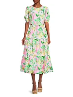 Lyssa Floral Cotton Midi-Dress