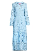 Zia Eyelet-Embroidered Maxi Dress