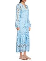 Zia Eyelet-Embroidered Maxi Dress