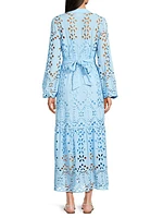 Zia Eyelet-Embroidered Maxi Dress