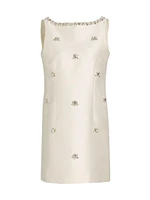 Marcella Beaded Mikado Sheath Dress