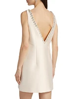 Marcella Beaded Mikado Sheath Dress