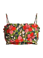 Brigette Floral Linen Bandeau Top