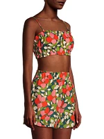 Brigette Floral Linen Bandeau Top