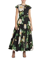 Floral Tiered Cotton Dress