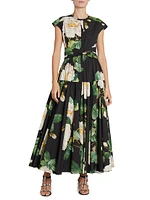 Floral Tiered Cotton Dress