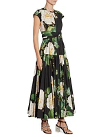 Floral Tiered Cotton Dress