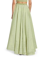 Cotton-Blend Pointelle Maxi Skirt