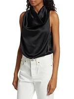 Noreen Silk-Blend Drape Bodysuit