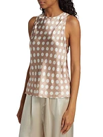 Floriana Polka Dot Silk Cami