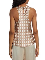 Floriana Polka Dot Silk Cami