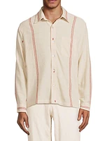 Striped Cotton Button-Front Shirt