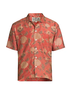 Floral Silk Camp Shirt