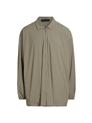 Oversized Zip-Front Overshirt