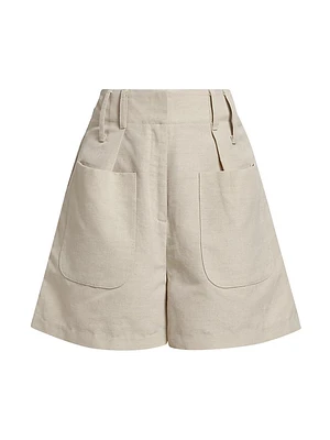 Sack Wide-Leg Wool-Blend Shorts