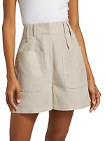 Sack Wide-Leg Wool-Blend Shorts