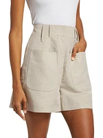 Sack Wide-Leg Wool-Blend Shorts