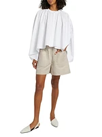 Sack Wide-Leg Wool-Blend Shorts