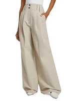 Sack Wide-Leg Wool-Blend Trousers