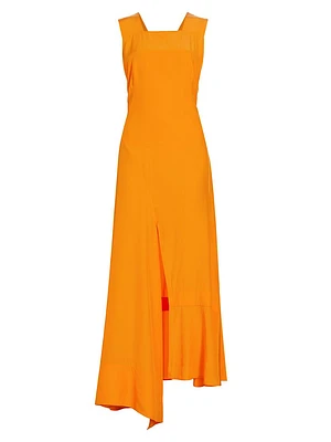 Apron Crisscrossed Maxi Dress