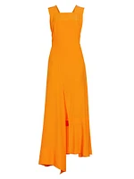 Apron Crisscrossed Maxi Dress