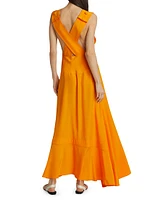 Apron Crisscrossed Maxi Dress