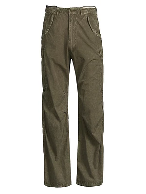 Cotton Wide-Leg Cargo Pants