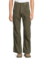 Cotton Wide-Leg Cargo Pants