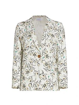 Zuara Floral Stretch Cotton Blazer