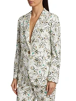 Zuara Floral Stretch Cotton Blazer