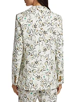 Zuara Floral Stretch Cotton Blazer