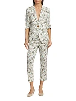 Zuara Floral Stretch Cotton Blazer