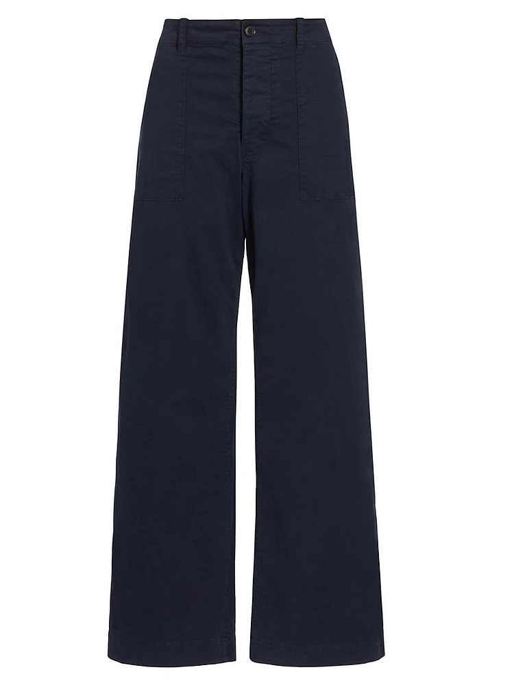 Leon Cotton Wide-Leg Pants