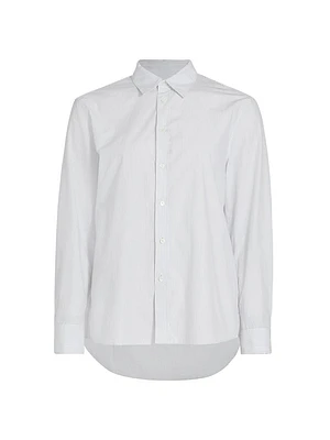 Raphael Striped Poplin Button-Front Shirt