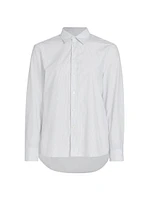 Raphael Striped Poplin Button-Front Shirt